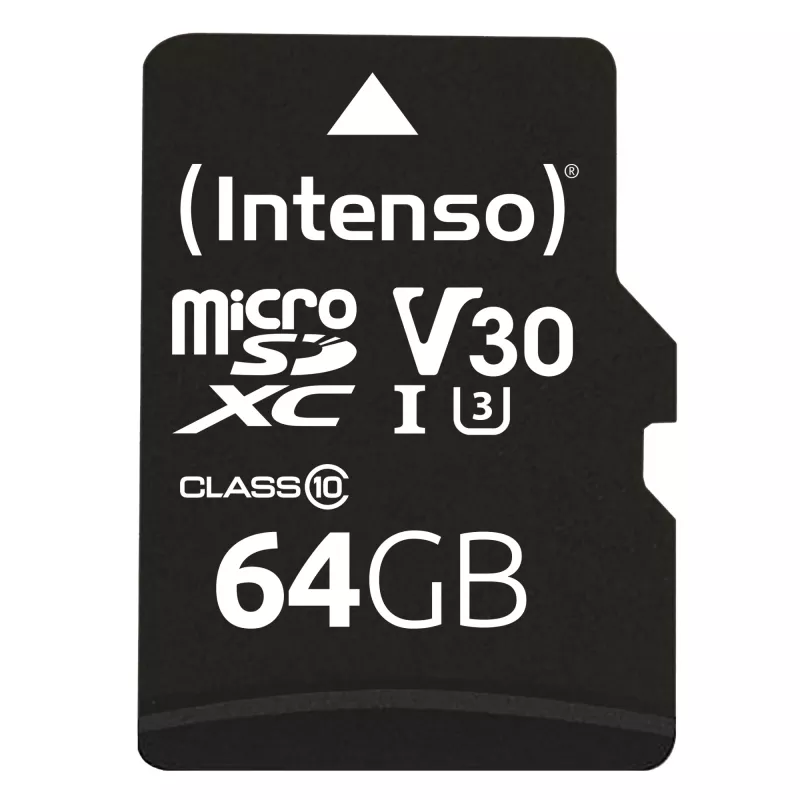 Atminties kortelė Intenso 64GB MicroSDXC UHS-I Class 10 3433490
