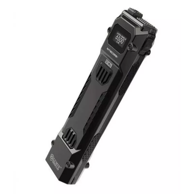 Rankinis žibintuvėlis Nitecore EDC29, nerūdijančio plieno korpusas, 2 šviesos diodai, 15–6500 lm, IP54, įkraunamas per USB