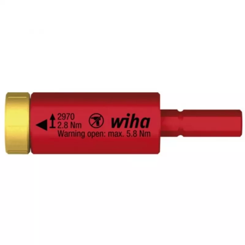 Sukimo momento adapteris Wiha easyTorque 1,2 Nm raudonas/geltonas, skirtas SlimBits SlimVario