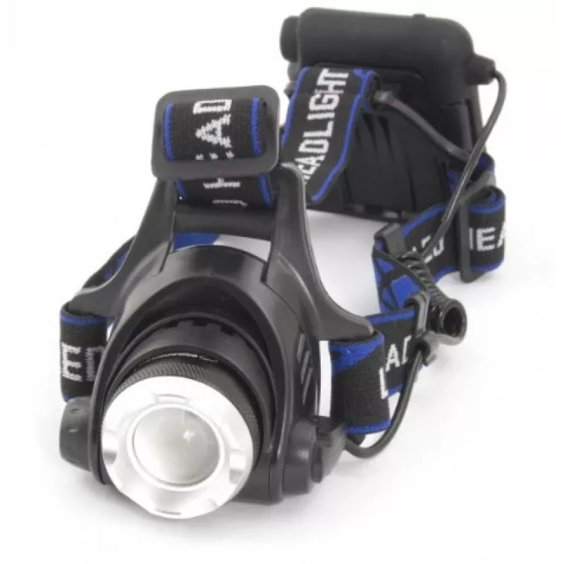 Galvos juostos žibintuvėlis ESPERANZA EOT005 — LED Cree T6, 3 W, 600 lm, AA x2, aliuminio korpusas, atsparus vandeniui, atsparus smūgiams, reguliuojama galvos juosta