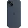 Silikoninis dėklas dėklas Apple iPhone 14 Plus MagSafe Storm Blue