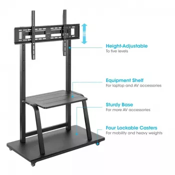 Trolley stand MANHATTAN 1-screen 37–100 inch Juoda VESA 200x200–800x600 Max 150 kg