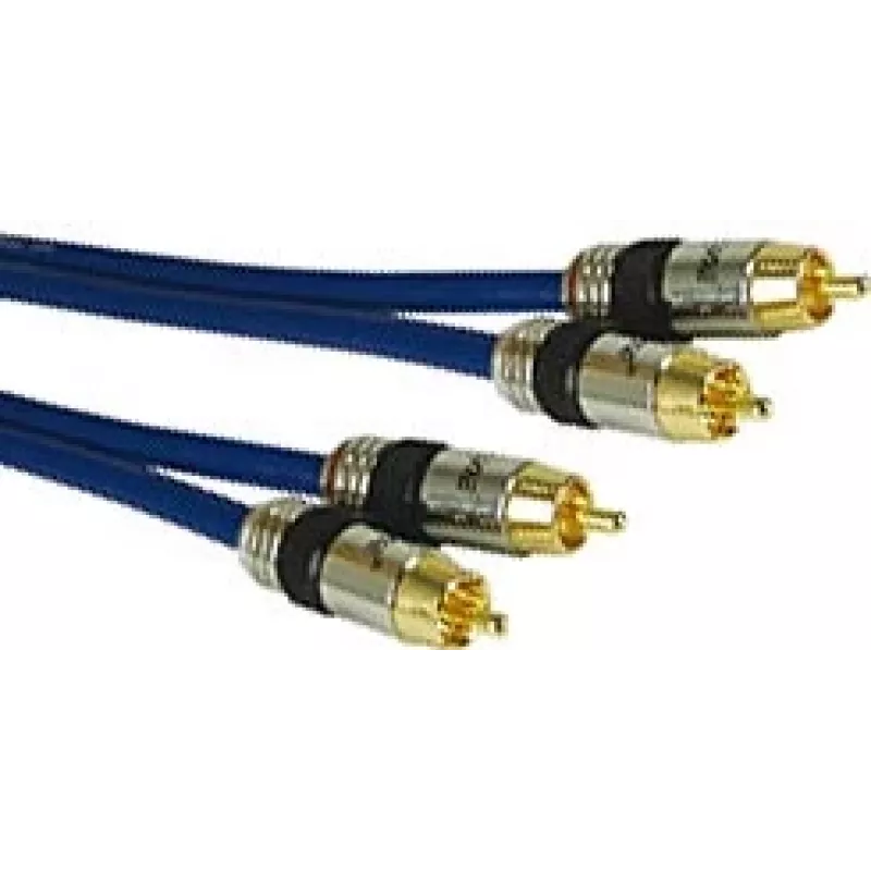 Audio kabelis Kindermann 5763000110 10m 2xRCA Mėlynas