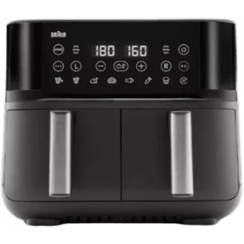 Braun TD 3030I BK Dviguba 8 L atskirai stovinti 2850 W karšto oro gruzdintuvė Juoda