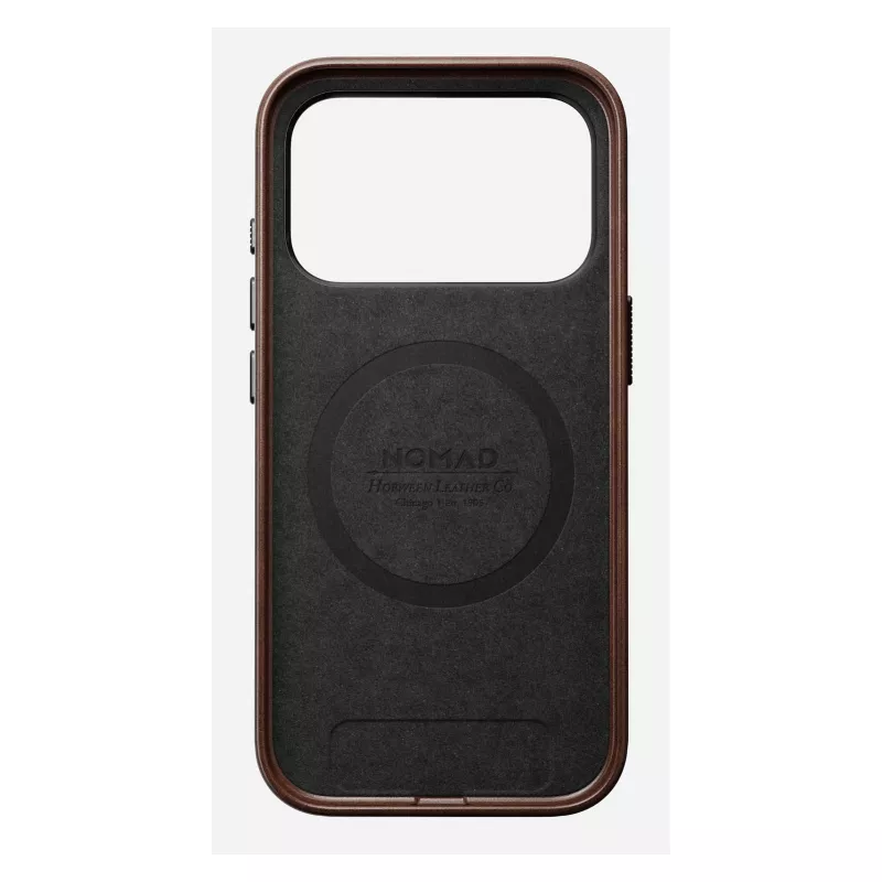 Mobiliojo telefono dėklas Nomad Traditional Leather Case, skirtas iPhone 17 Pro, odinis mikropluoštas, tinka 6,3 colio (16 cm), ruda