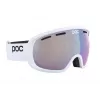 Slidinėjimo akiniai POC Fovea Mid Photochromic — vidutinio dydžio toriniai fotochrominiai lęšiai, UV apsauga, 13–55% šviesos pralaidumas, baltas rėmelis ir dirželis