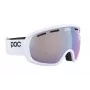Slidinėjimo akiniai POC Fovea Mid Photochromic — vidutinio dydžio toriniai fotochrominiai lęšiai, UV apsauga, 13–55% šviesos pralaidumas, baltas rėmelis ir dirželis