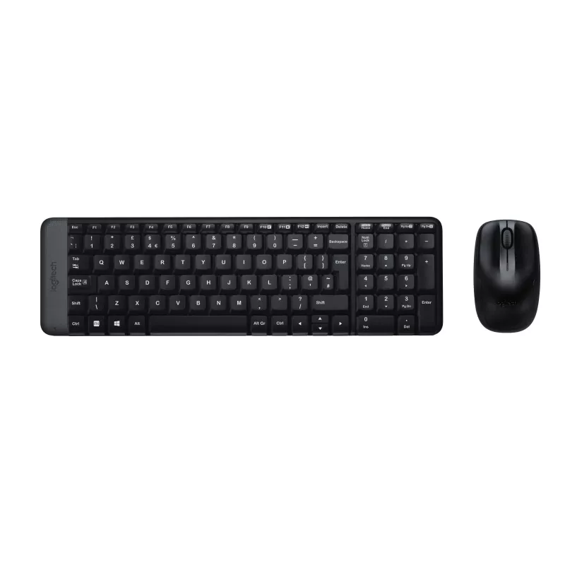 Belaidis rinkinys MK220, belaidis, RF belaidis, QWERTZ, juodas, pelė