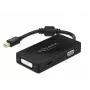 Adapter DeLOCK Mini DisplayPort 1.2 į VGA HDMI DVI Audio 4K Pasyvus Juodas