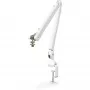 Mikrofono strypo svirtis RØDE PSA1 White — reguliuojamas studijos laikiklis, 840 mm aukštis, pasukamas laikiklis, kabelių valdymas