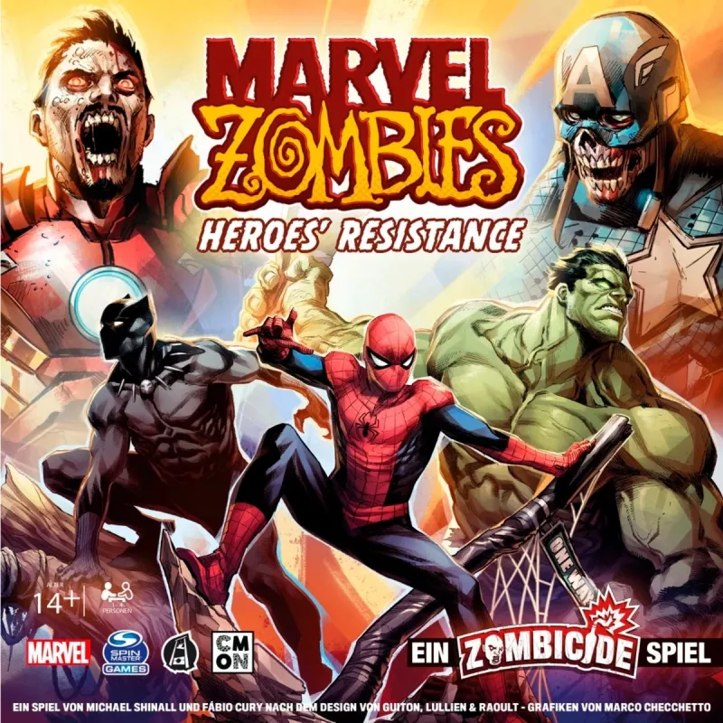 Stalo žaidimas Asmodee Marvel Zombies Heroes' Resistance — bendradarbiavimo miniatiūrų Zombicide kryžminis rinkinys