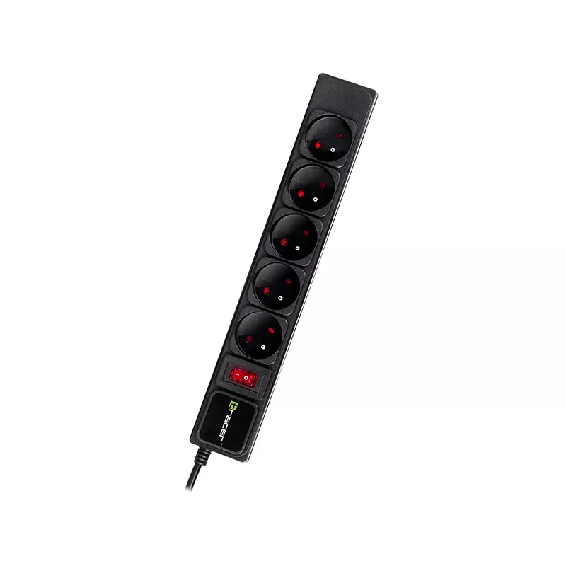 Tracer PowerGear Juodas 5 kintamosios srovės lizdai 1,5 m 2300 W