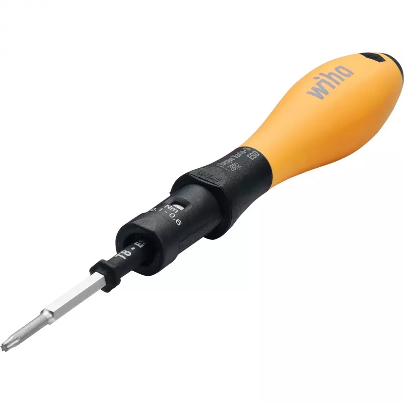 Wiha ESD sukimo momento atsuktuvas TorqueVario-S 0.8 - 2 Nm DIN EN 61340-5-1, DIN EN ISO 6789, DIN EN 26789 (26866)