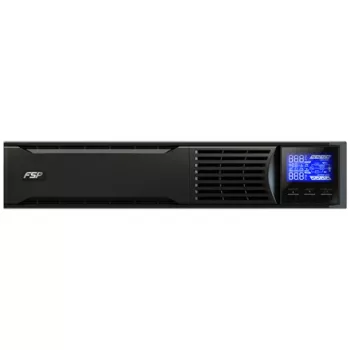 Rack UPS fsp/fortron CHAMP 3K RACK — 3000 VA, 2400 W, 110–300 V, ±1% batt. režime, 4 AC lizdai, USB