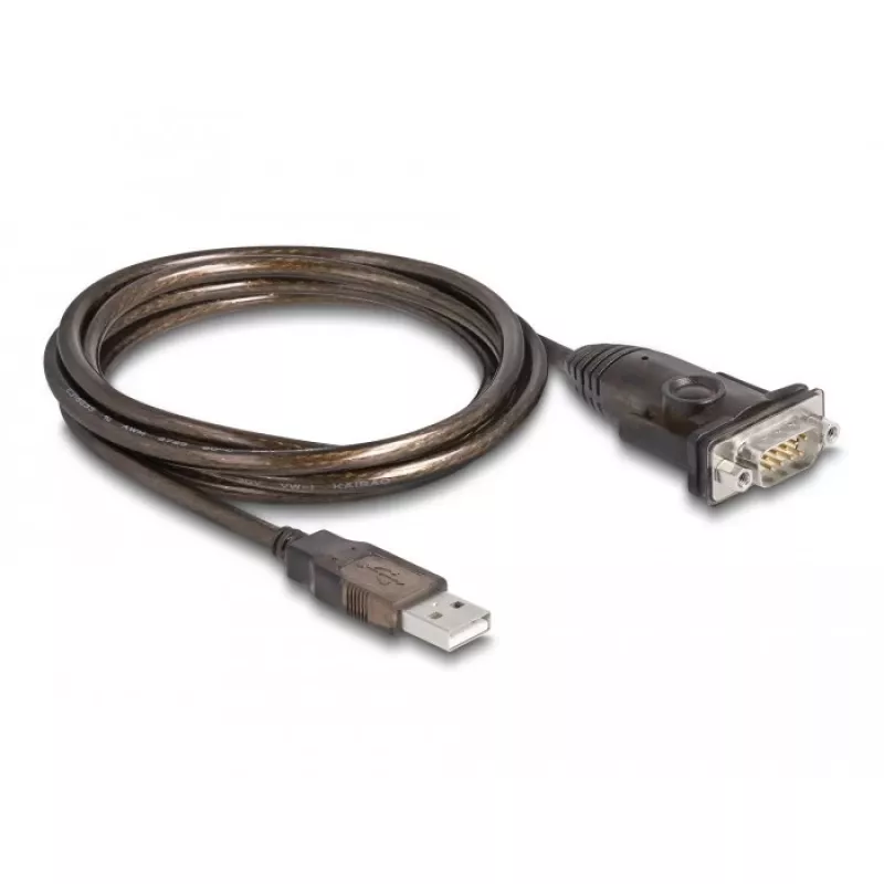DeLOCK adapteris USB 2.0 Type-A į nuoseklųjį RS-232 D-Sub 9 kontaktų kištukas 1,5 m