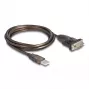 DeLOCK adapteris USB 2.0 Type-A į nuoseklųjį RS-232 D-Sub 9 kontaktų kištukas 1,5 m