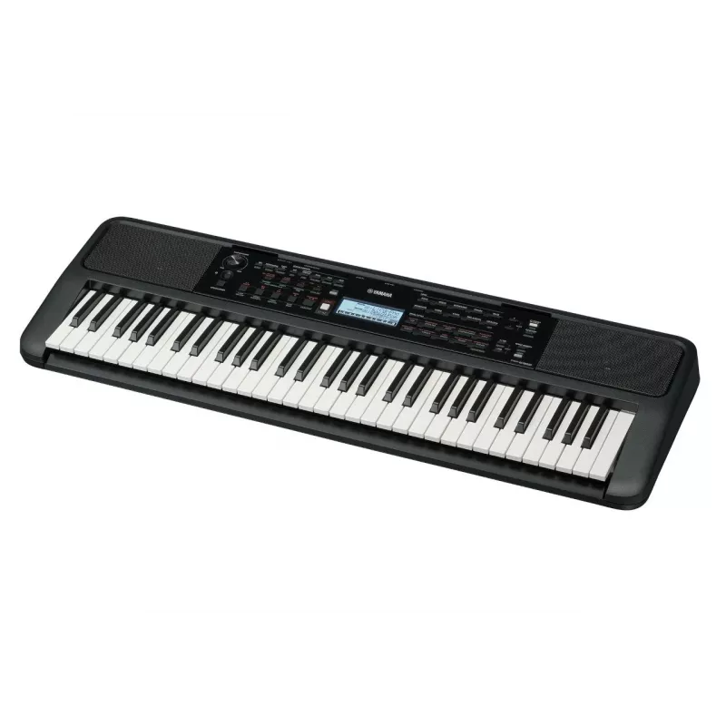 Klaviatūra YAMAHA PSR-E383 — 61 klavišo nešiojama MIDI klaviatūra, LCD ekranas, USB, įmontuoti garsiakalbiai, maitinamas baterijomis (6), juoda