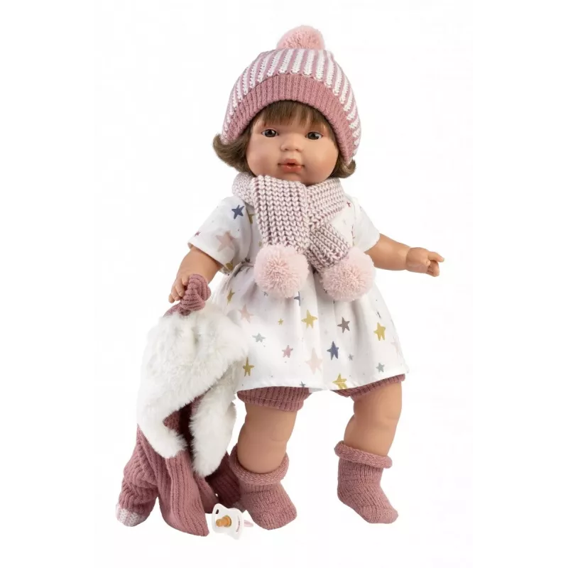 Lėlė Llorens Lola, 38 cm, verkia, tikroviškos savybės, minkštas kūnas
