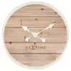 NeXtime klok 3134wi Plank, Ø50 cm, Sieninis, Baltas