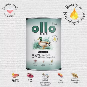 Ollo Plus Kolagen antienos 400g šunų ėdalo skardinė