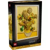 Sienų mozaikos rinkinys LEGO Art Vincent van Gogh Saulėgrąžos 3D mozaika, sienų meno rinkinys, 2615 dalių, 540×410×50 mm
