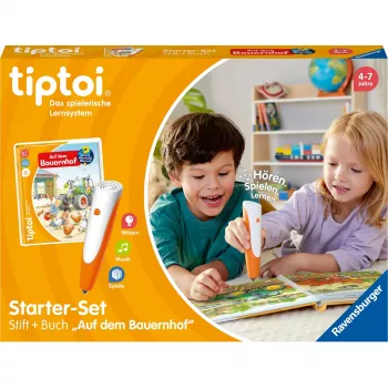 tiptoi Starter-Set: Why? How? What For? On the Farm, Learning Book pin and picture book