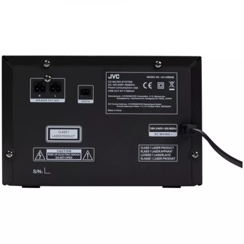 JVC UX-C25DAB namų garso sistema Namų garso mikro sistema 14 W Juoda