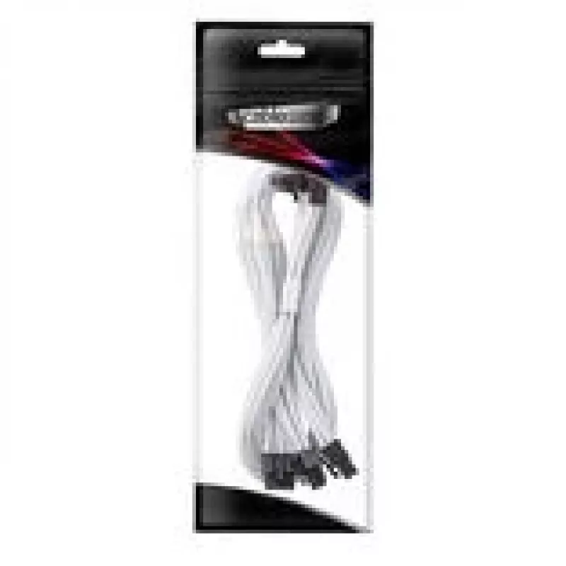 CableMod C-Series Pro jungiamasis laidas - Variantas B, 90°, 16 kontaktų į 3x8 kontaktų PCIe, baltas