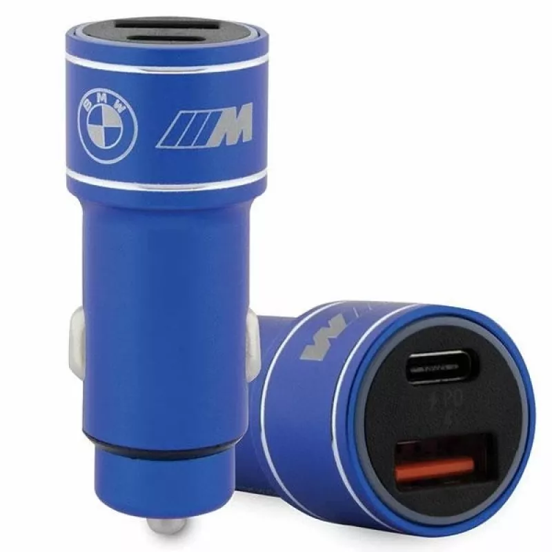 Automobilinis įkroviklis 20W PD-QC 3.0 Fast Blue