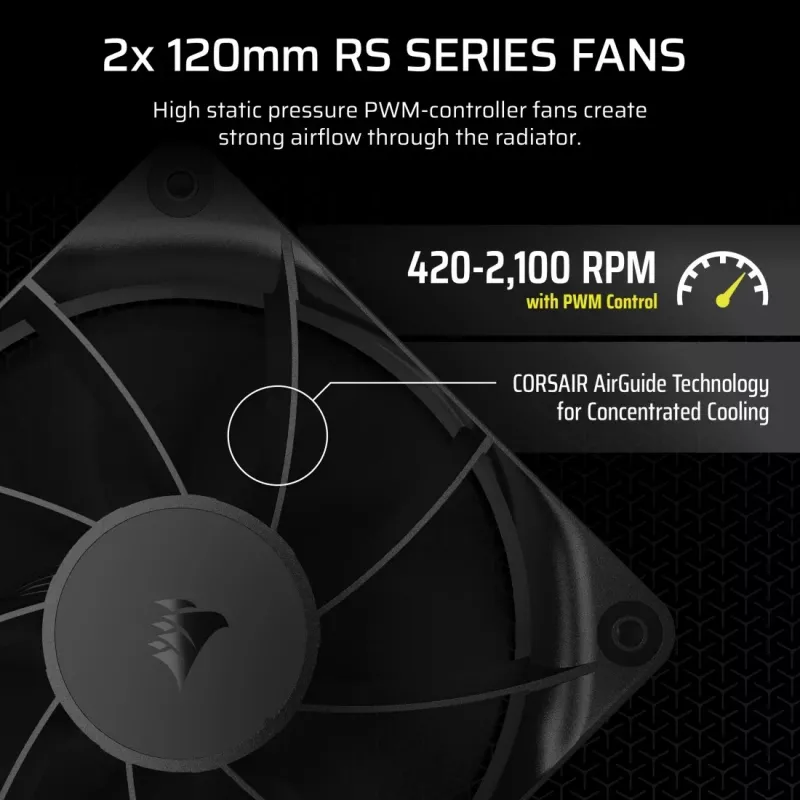 Corsair NAUTILUS 240 RS pagrindinės plokštės „viskas viename“ skysčio aušintuvas, juodas