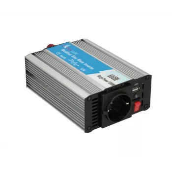Extralink OPIM-600W įtampos keitiklis, automobilinis 12V, 600W modifikuota sinusinė banga