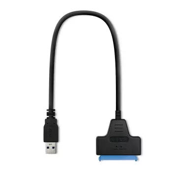 Adapteris QOLTEC 51855 — išorinis M.2 NVMe/NGFF į USB 3.0 adapteris, 10 Gb/s, 2,5 colio/M.2 diskams, juodas
