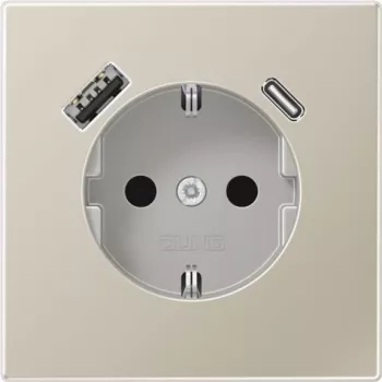 Jung ES1520-15CA SCHUKO lizdas su USB Type AC (ES1520-15CA)