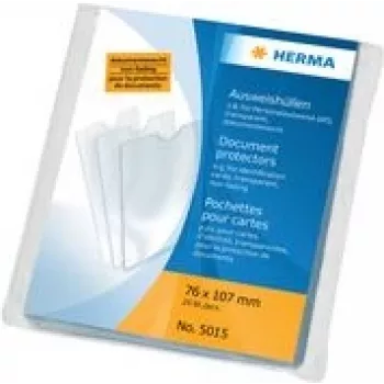 Dokumentų įdėklas Herma 1332 permatomas, dydis 11,0 x 15,5 cm, skaidri apsauginė kišenė