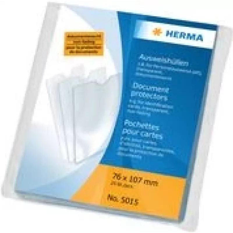 Dokumentų įdėklas Herma 1332 permatomas, dydis 11,0 x 15,5 cm, skaidri apsauginė kišenė