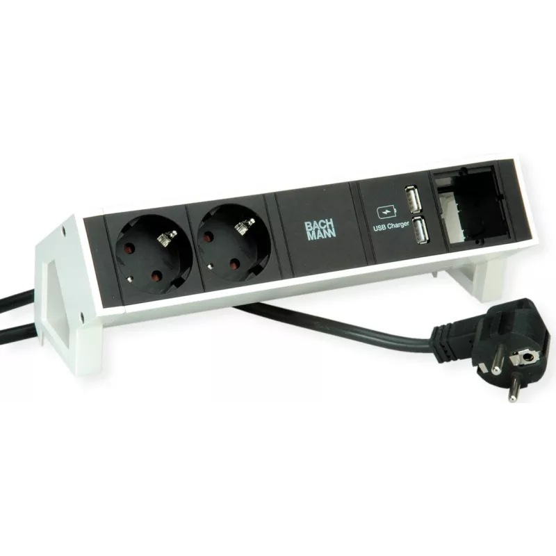 Bachmann DESK2 2xCEE7/7 1xHDMI 1x CAT6 USBCharger 2xTyp A 5.2V/2.15A (902.2281)