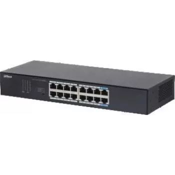 Dahua Technology S3016-16GT tinklo komutatorius Nevaldomas L2 Gigabit Ethernet (10/100/1000) Stalinis/Sieninis Juodas