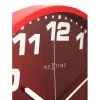 NeXtime klok 3053ro Dash Raudona, Ø35 cm, Sieninis, Raudona/ Sidabrinė