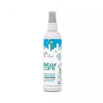 Kondicionierius VETEXPERT Detox Care Pure White 150 ml — kailį detoksikuojantis, balinantis suaugusioms baltų kailių katėms