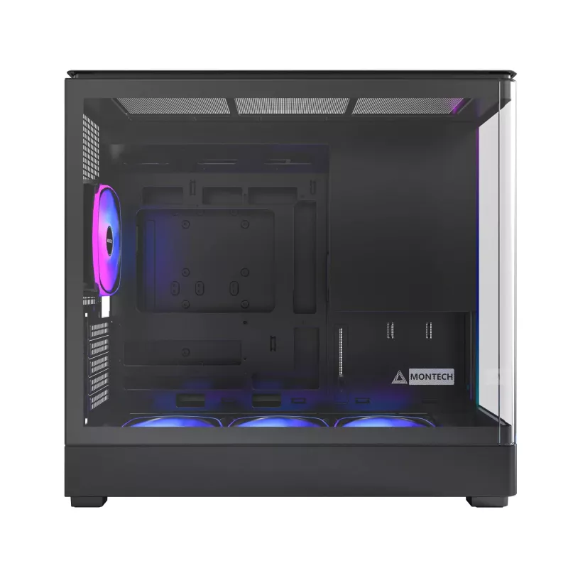 PC Case Montech KING 15 PRO Juoda — micro ATX / Mini-ITX midi tower