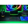 Razer JuodaWidow V4 Low-Profile Tenkeyless HyperSpeed klaviatūra, skirta žaidimams, USB, RF belaidė, Bluetooth, QWERTY, US International, juoda