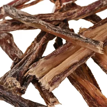 Šunų skanėstai PETITTO džiovinta jautienos stemplė, apvalūs gabaliukai, 1 kg pakuotė