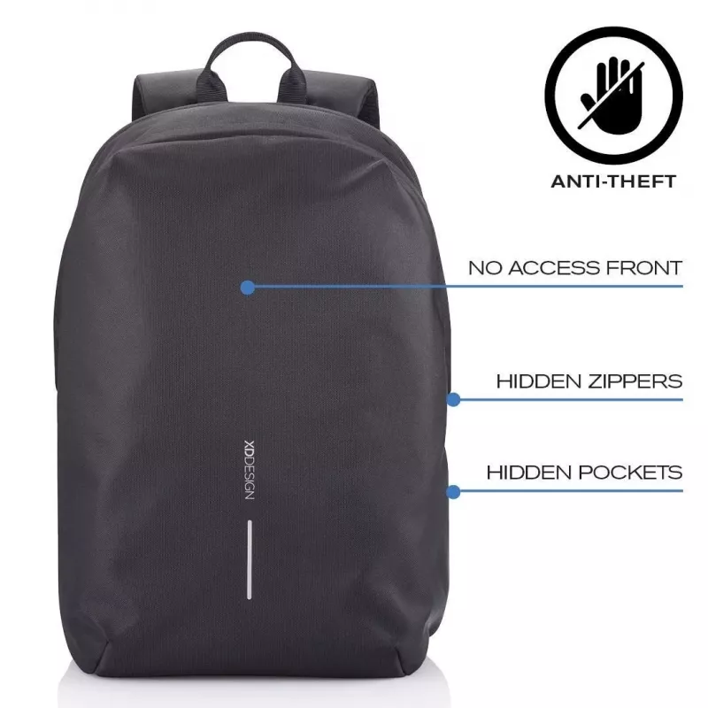 Laisvalaikio kuprinė XDDESIGN Bobby Soft su 15,6 colio nešiojamojo kompiuterio skyriumi, 16 l, PET, juoda