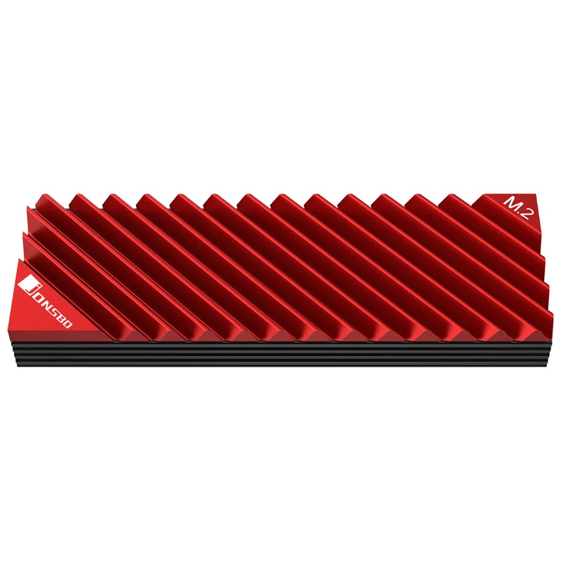 Aušintuvas/Radiatorius Jonsbo M.2-3 RED Juoda Raudona 24.4mm 73mm 9.6mm