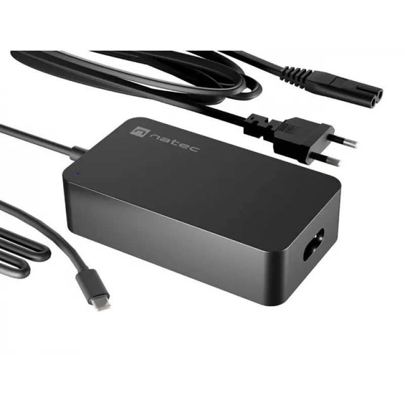 NATEC Grayling USB-C 45W maitinimo adapteris Universalus Juoda