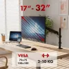 Monitoriaus laikiklis MACLEAN MC-135 su dujine spyruokle 17–32 colių ekranams, apkrova 2–10 kg, juodas