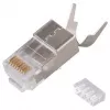 Ekranuotas RJ45 kištukas EQUIP Cat 8.1, vyriškas, sidabrinis, 50 vnt., 11.7×22.5 mm, 3.7 g
