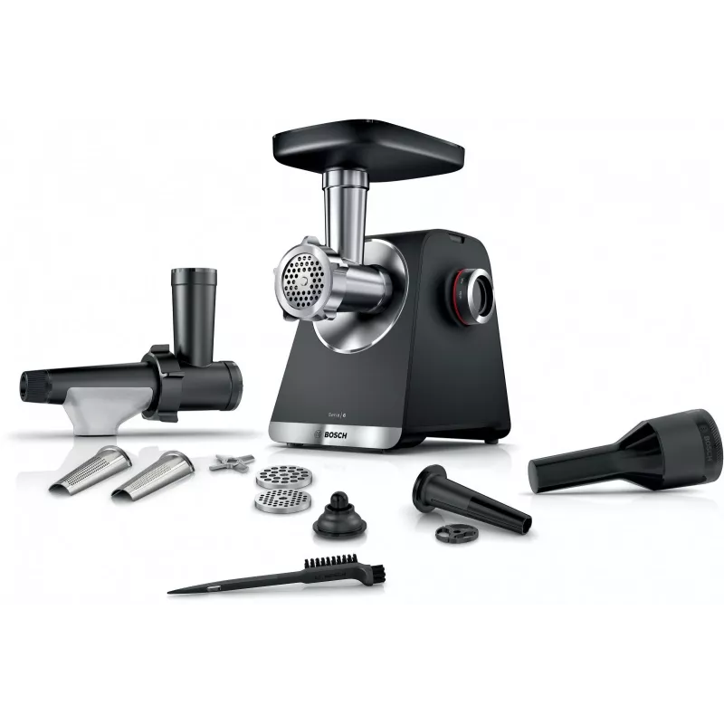 Mėsmalė Bosch Serie 6 MFWS650B 500 W, 3,5 kg/min, 2 greičiai, juoda/sidabrinė