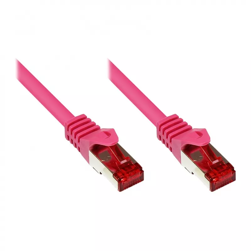 Good Connections Cat.6 komutacinis kabelis S/FTP purpurinis 0,15m