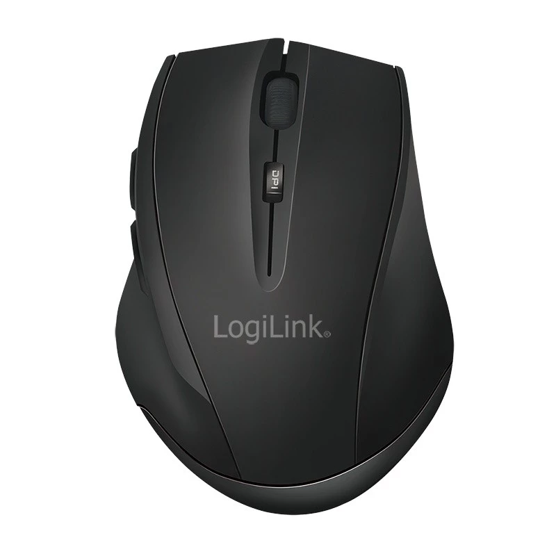 Logilink belaidė pelė BT5.0, ergonominė, juoda